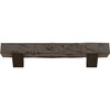 Ekena Millwork Hand Hewn Faux Wood Fireplace ManteL w/Breckinridge Corbels, NaturaL Honey Dew, 6"H x 10"D x 60"W MANUHH06X10X60BKHD